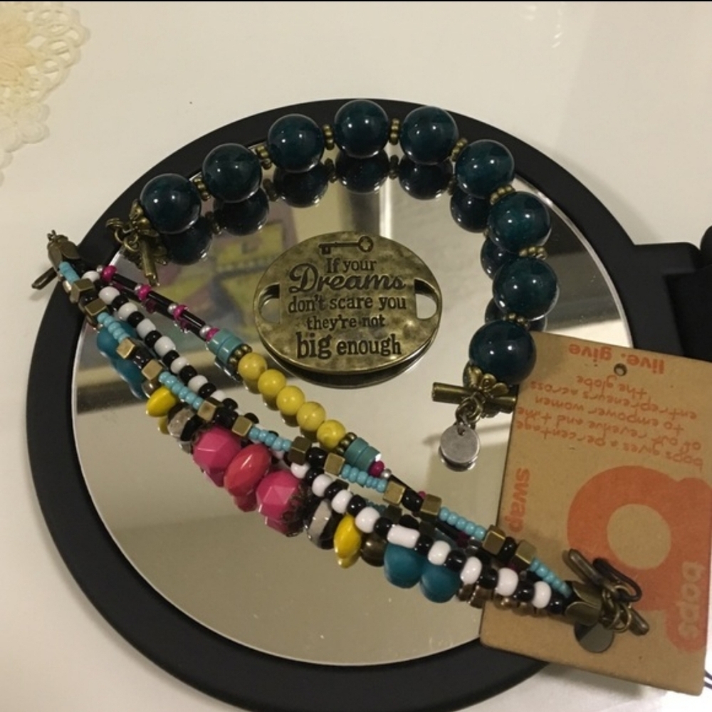 Boutique Swap Bops Stackable Bangle Bracelet Massachusetts Charms Sold Separate - Picture 4 of 5